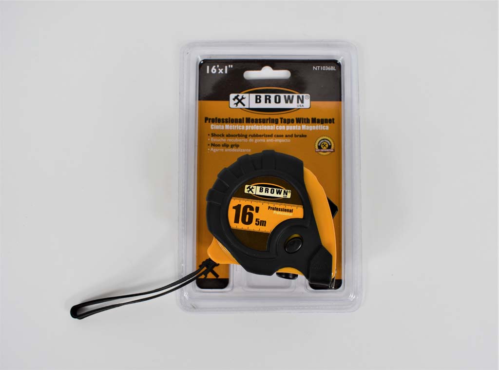 Professional Measuring Tape with Magnet - Brown USA