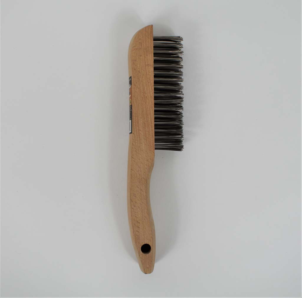 9-Inch Brass Wire Cleaning Brush with Wood Handle – Midwest Hearth